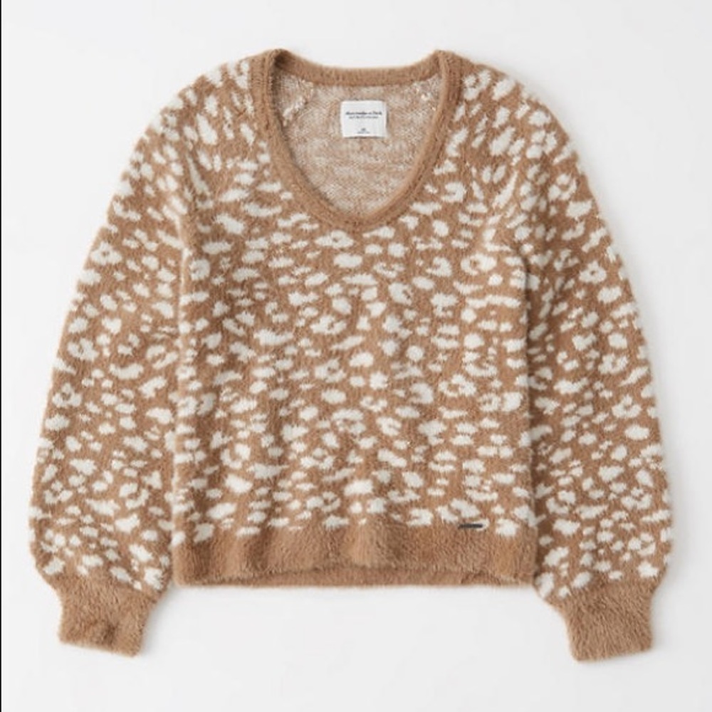 Abercrombie Eyelash Leopard Sweater